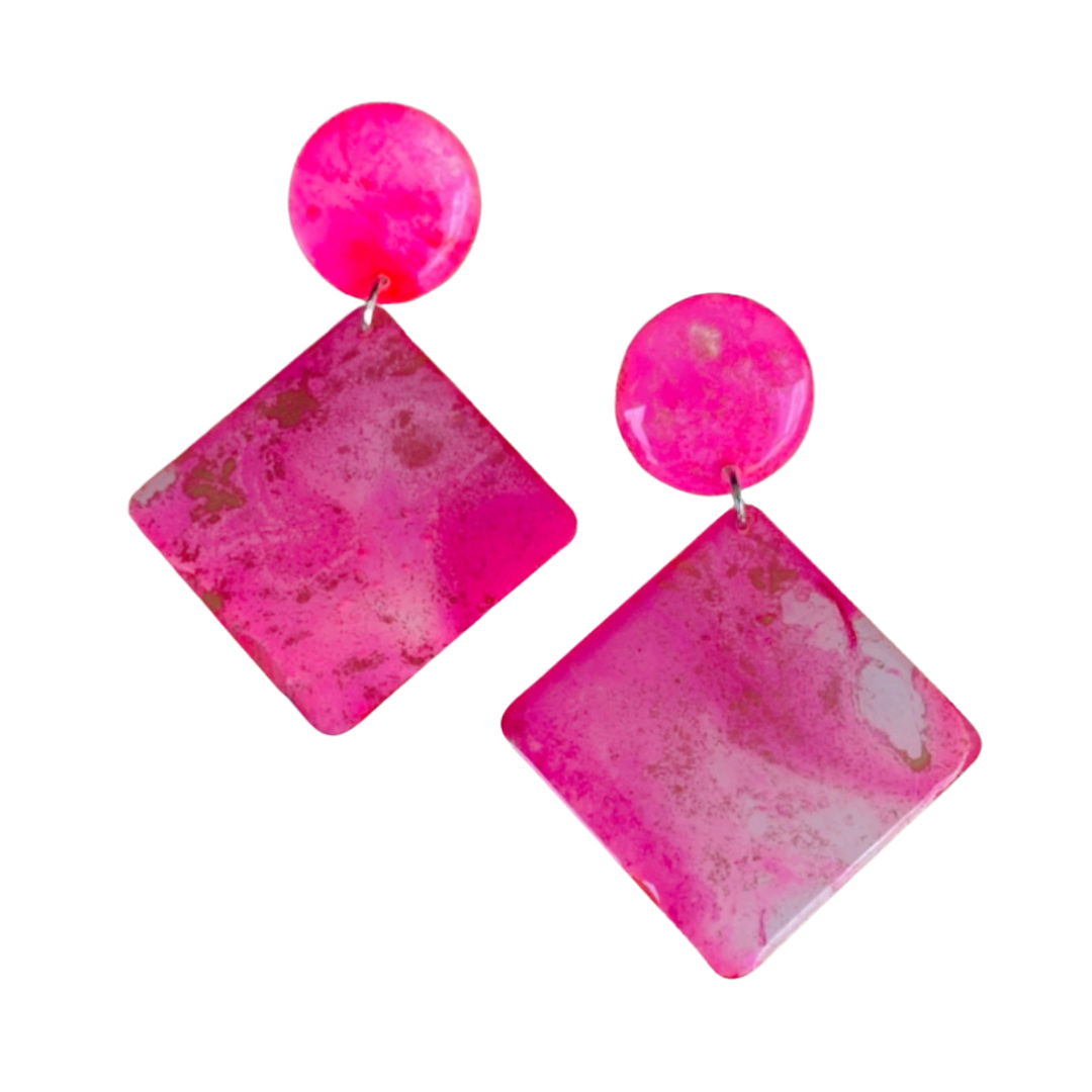 Resin Alcohol Ink Earrings  - TYPSY HUES