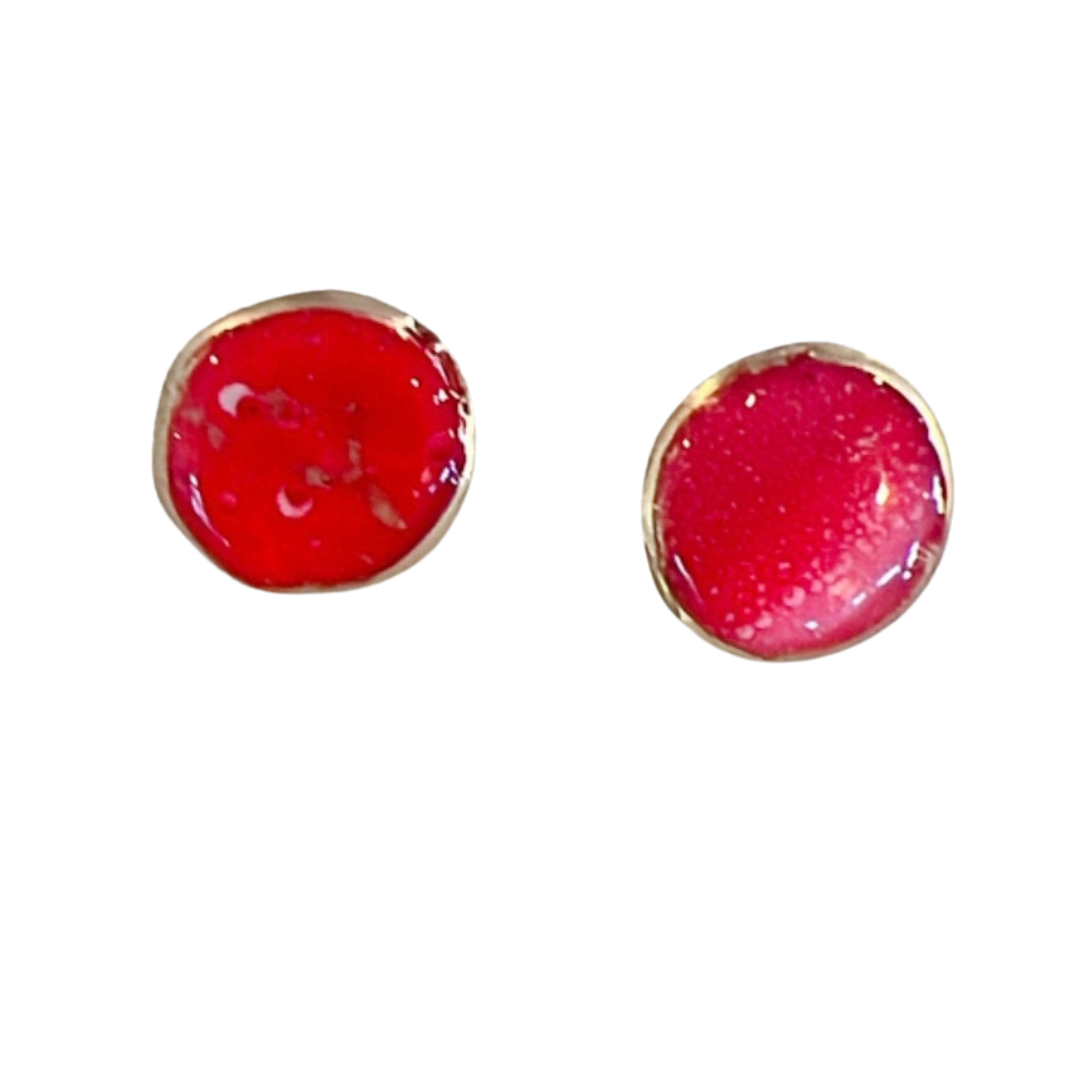 Resin Alcohol Ink Earrings-INKED BUTTONS