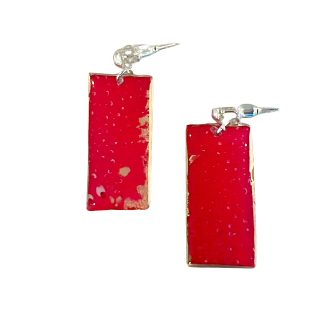 Resin Alcohol Ink Earrings - VIVID