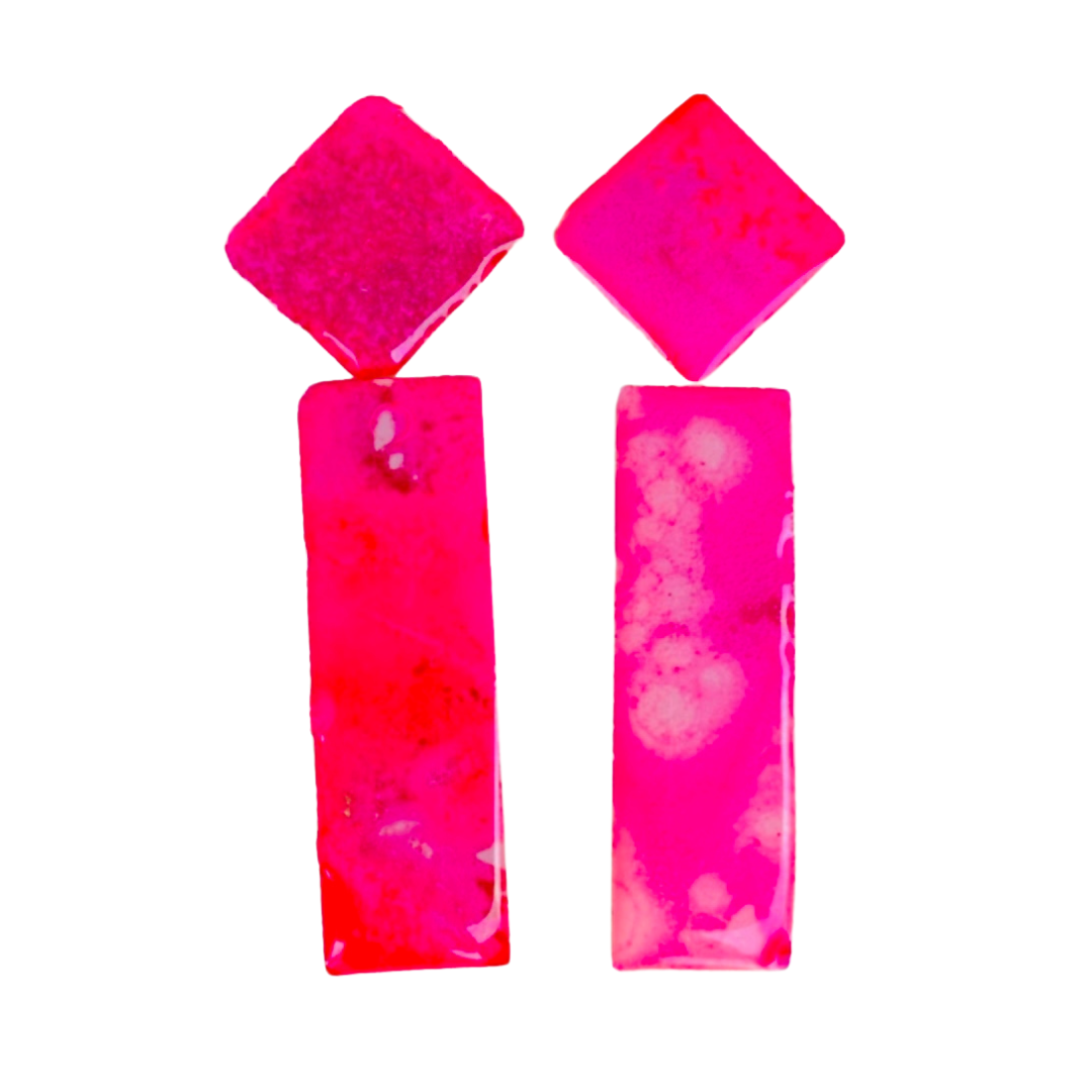 Resin Alcohol Ink Earrings  - LIQUIDLUX