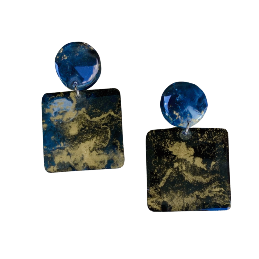 Resin Alcohol Ink Earrings - ELEGANCE