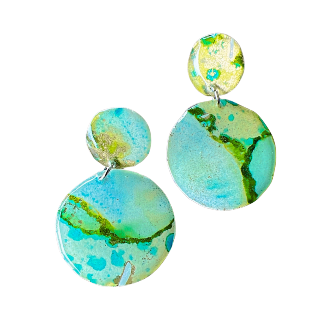 Resin Alcohol Ink Earrings - RADIENCE