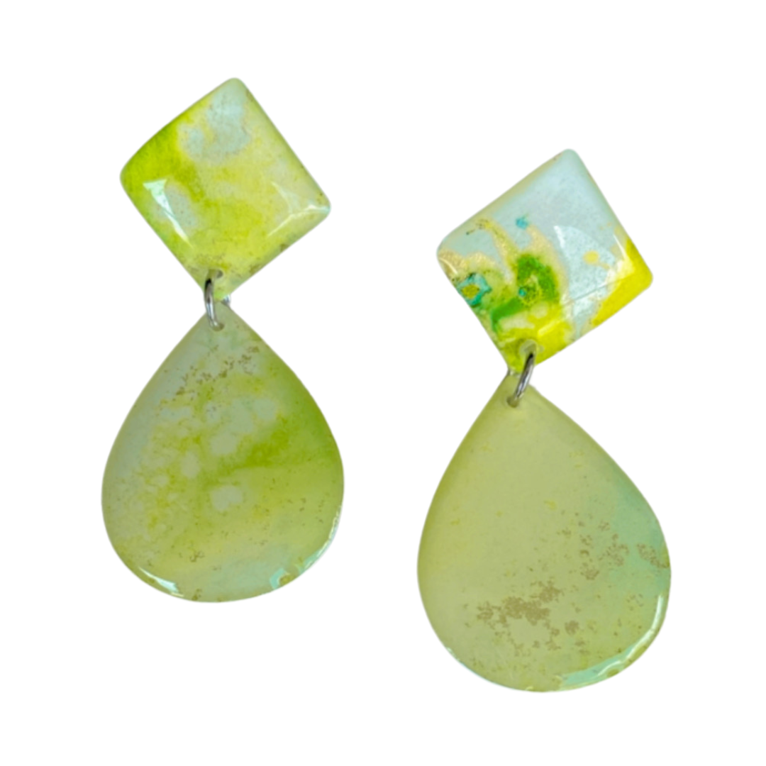 Resin Alcohol Ink Earrings - STUNNER