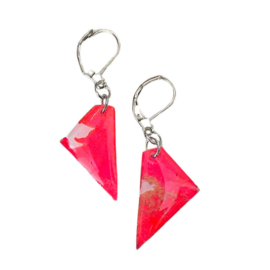 Resin Alcohol Ink Earrings - trikon
