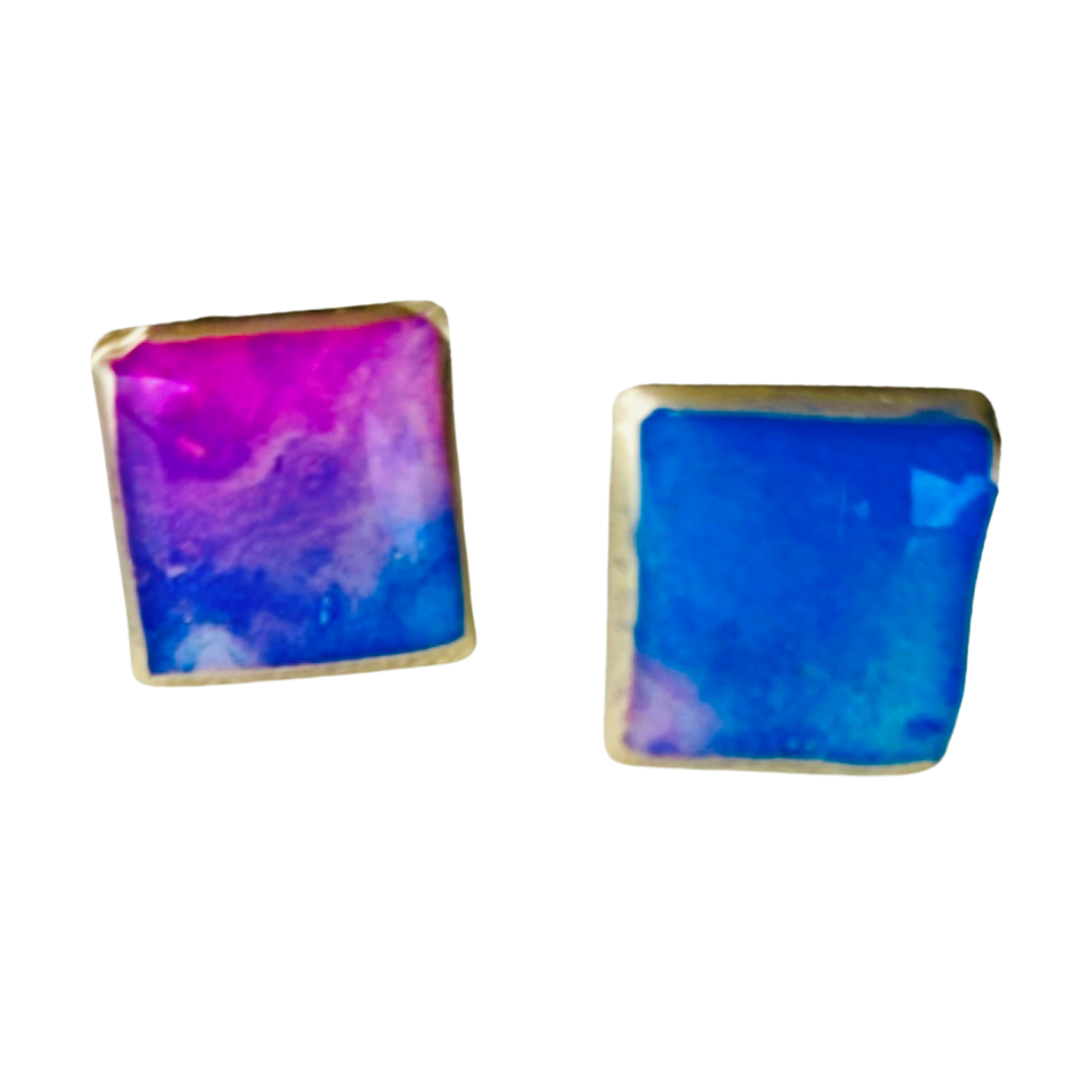 Resin Alcohol Ink Earrings - MARVELLOUS