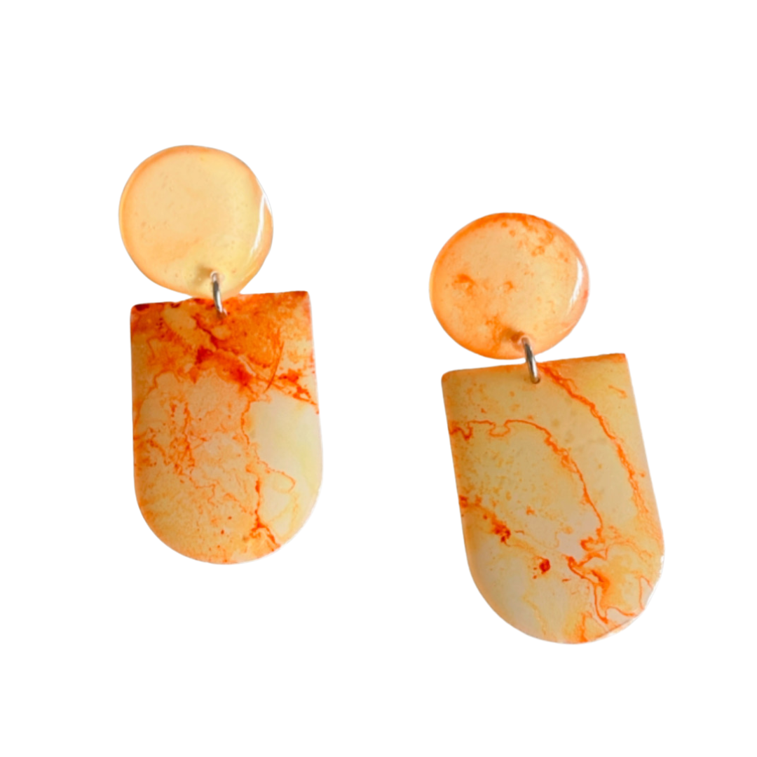 Resin Alcohol Ink Earrings - TREASURE