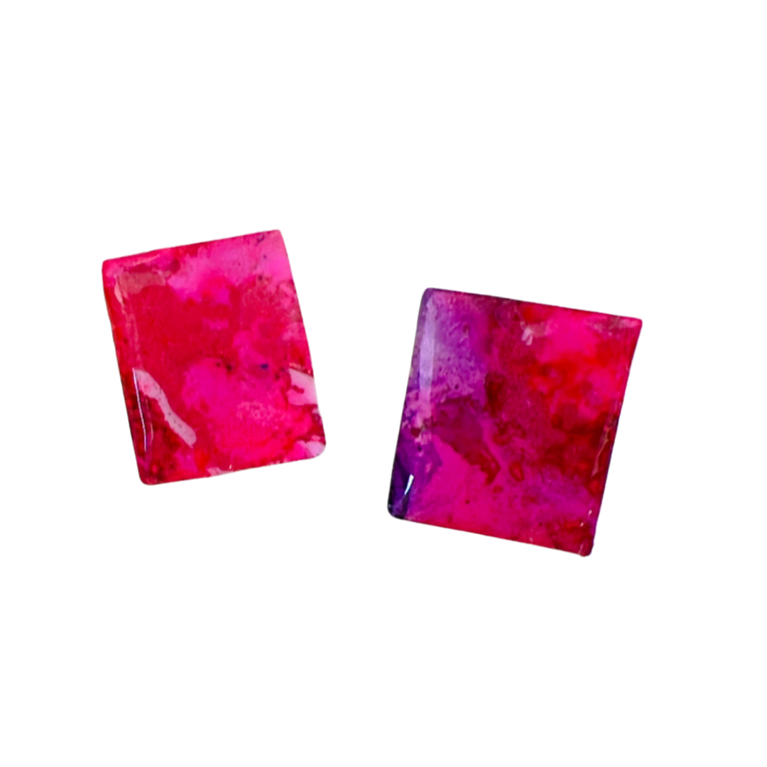 Resin Alcohol Ink Earrings - MARVELLOUS