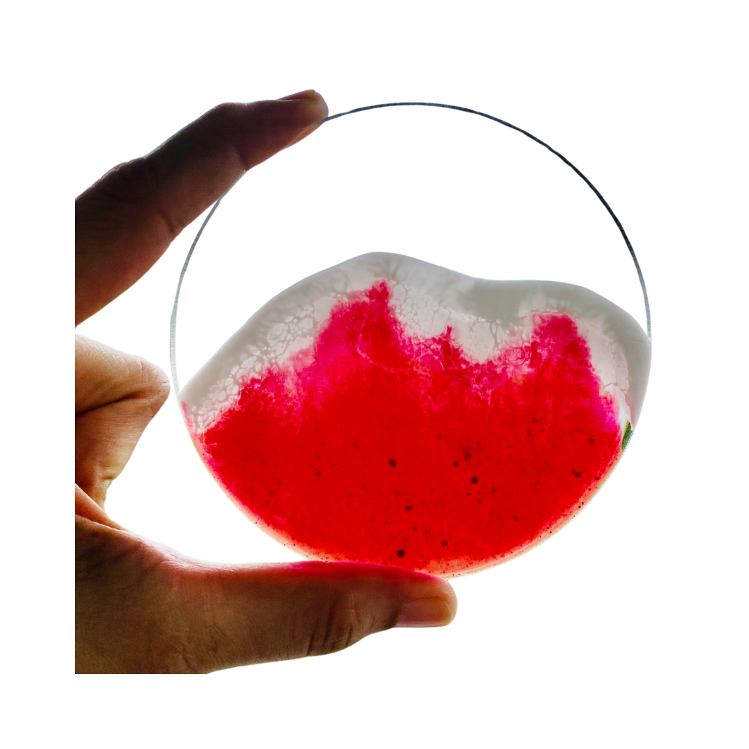 Resin coaster - waves