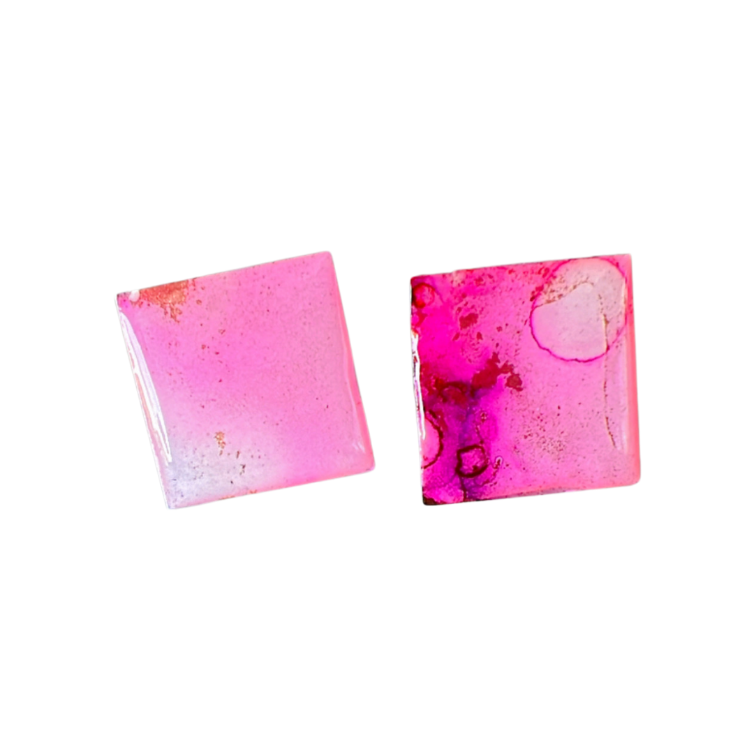 Resin Alcohol Ink Earrings - MARVELLOUS
