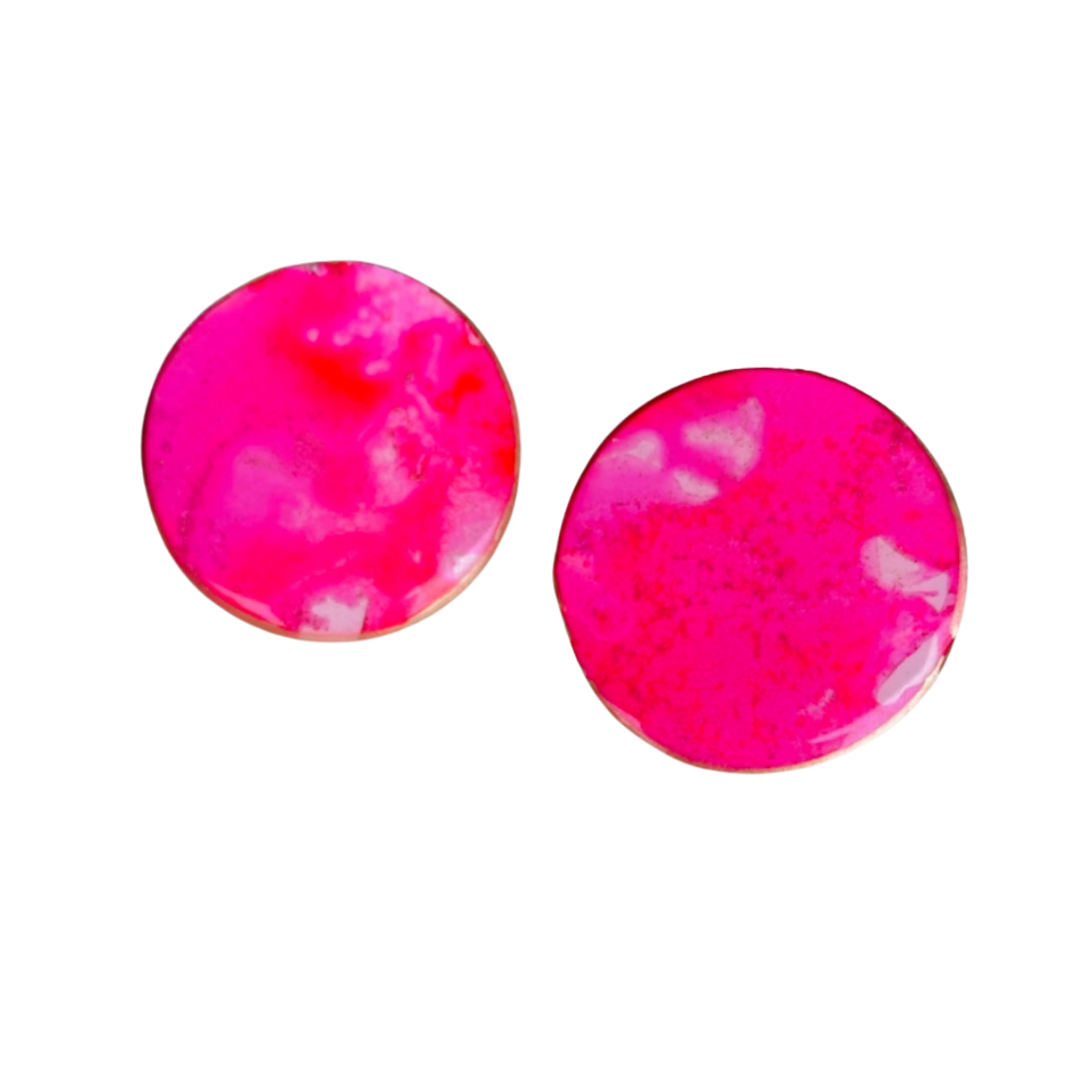 Resin Alcohol Ink Earrings-INKED BUTTONS