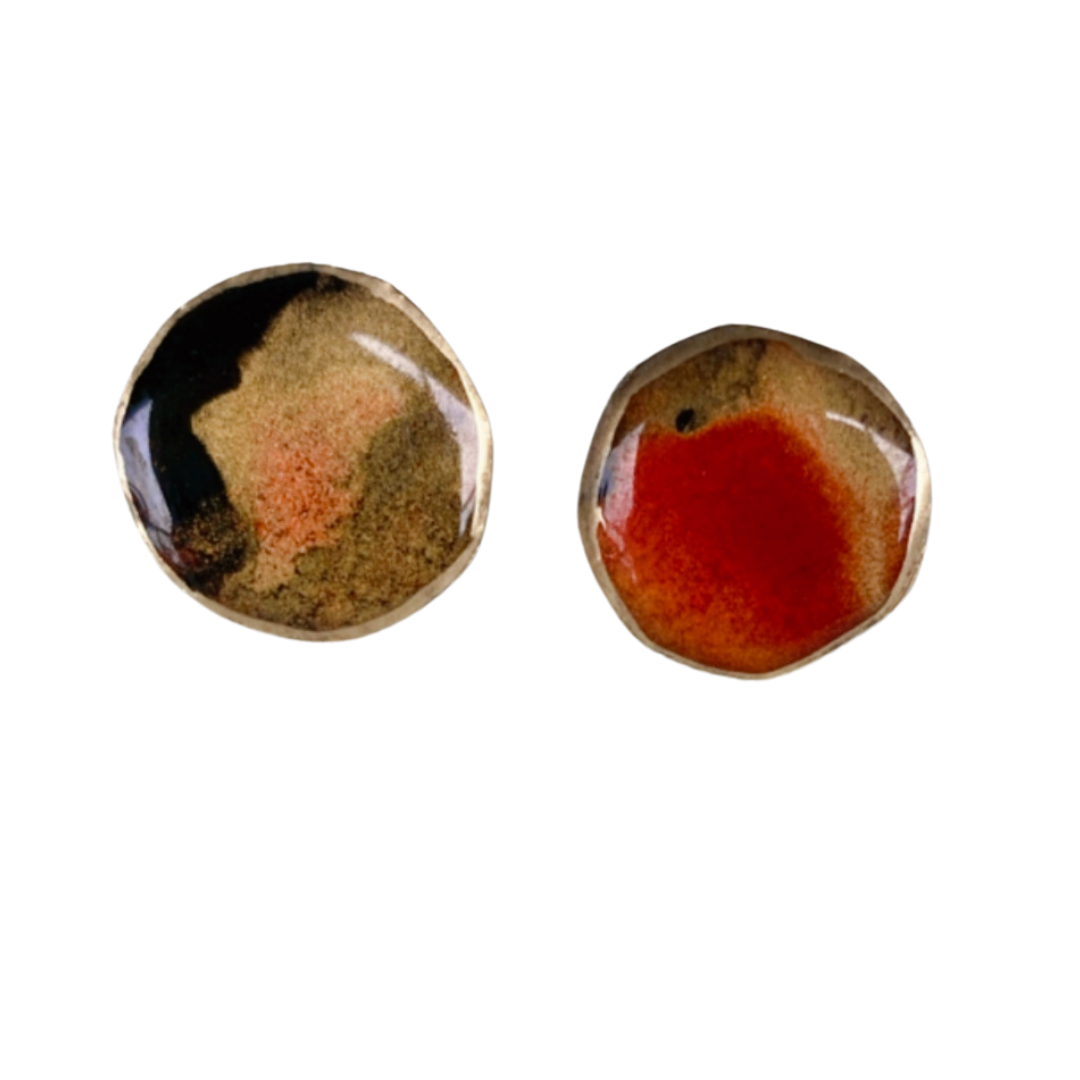 Resin Alcohol Ink Earrings-INKED BUTTONS