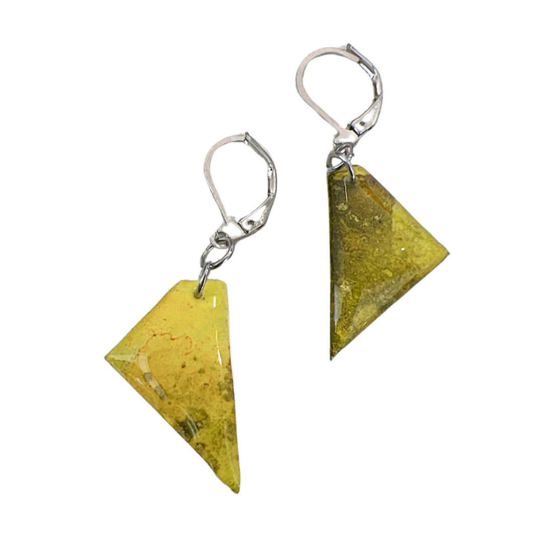 Resin Alcohol Ink Earrings - trikon