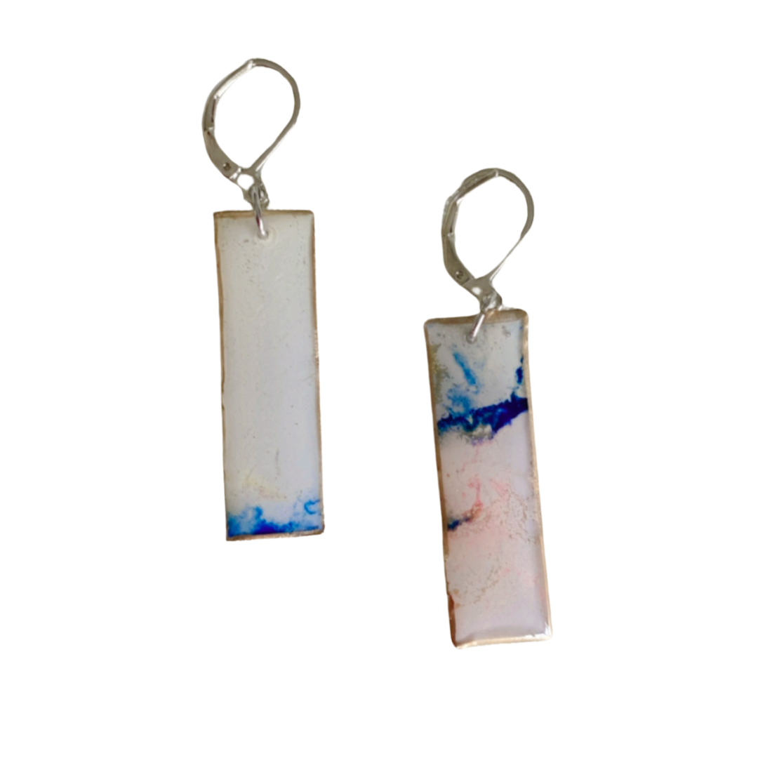 Resin Alcohol Ink Earrings - LONGING