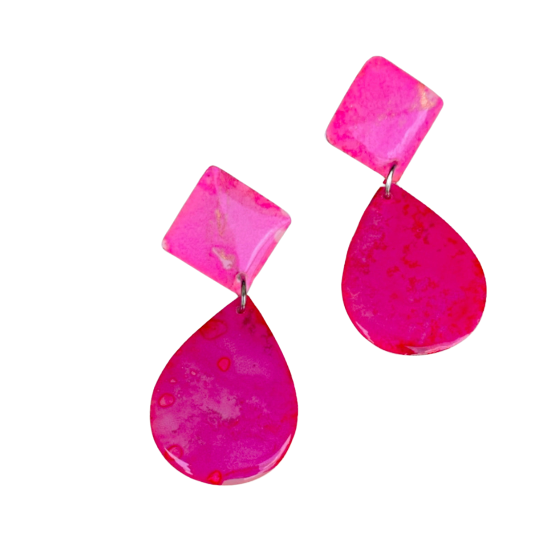 Resin Alcohol Ink Earrings - STUNNER
