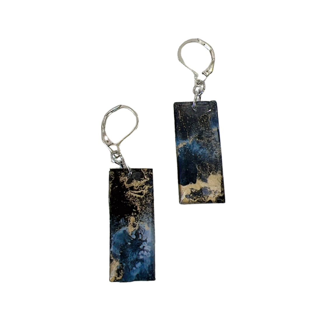 Resin Alcohol Ink Earrings - LONGING