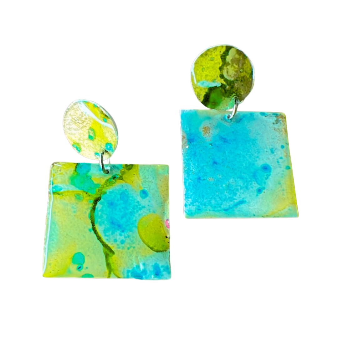 Resin Alcohol Ink Earrings - ELEGANCE