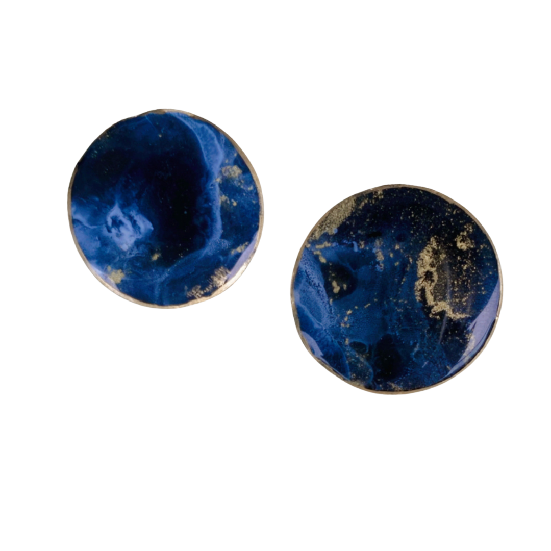 Resin Alcohol Ink Earrings-INKED BUTTONS