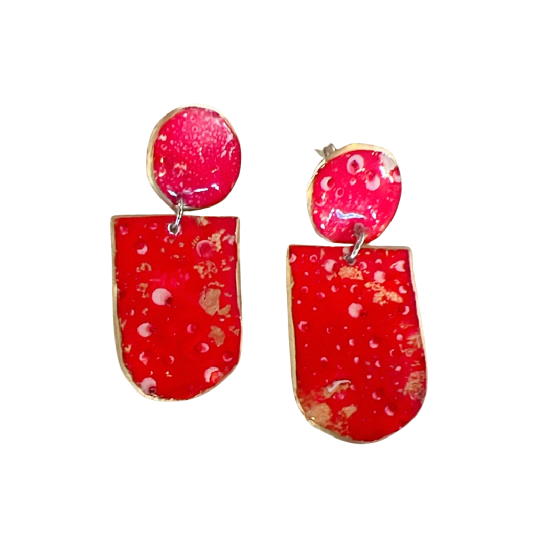 Resin Alcohol Ink Earrings - TREASURE