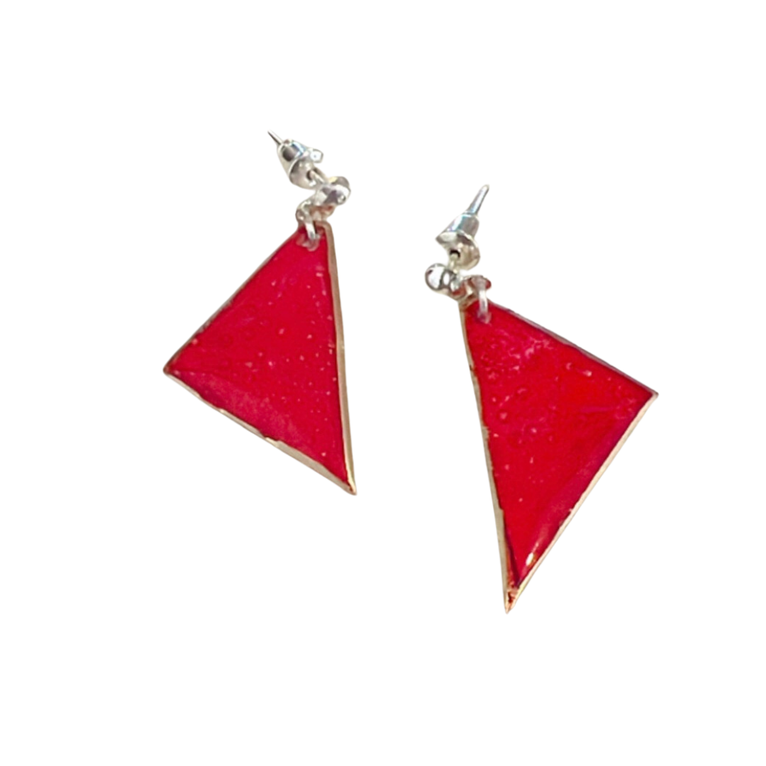 Resin Alcohol Ink Earrings - trikon