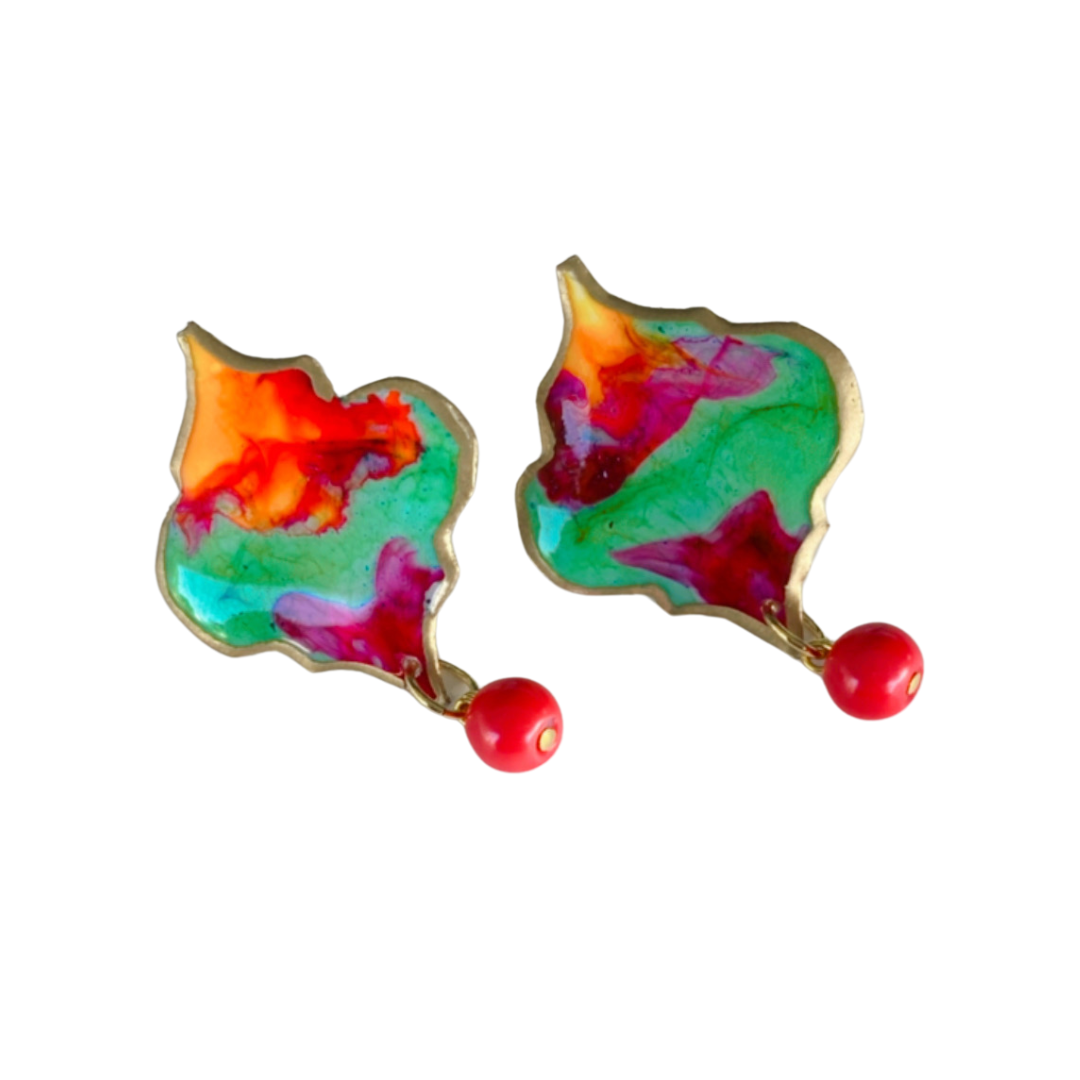 Resin alcohol ink jewellery- galaxy