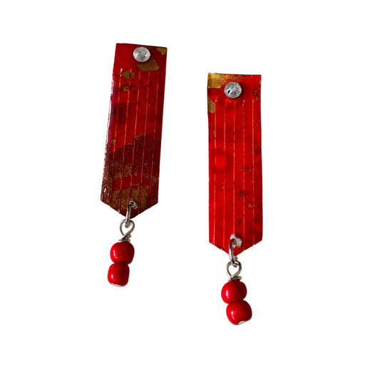 Resin alcohol ink jewellery- flame and foam