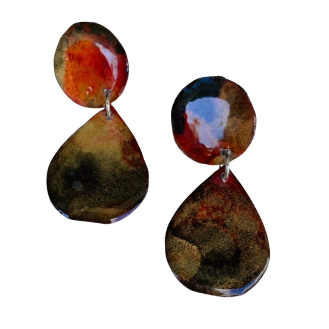 Resin Alcohol Ink Earrings - STUNNER