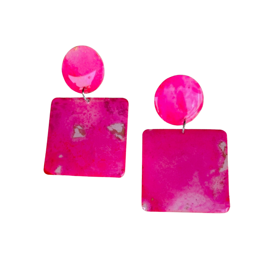 Resin Alcohol Ink Earrings - ELEGANCE