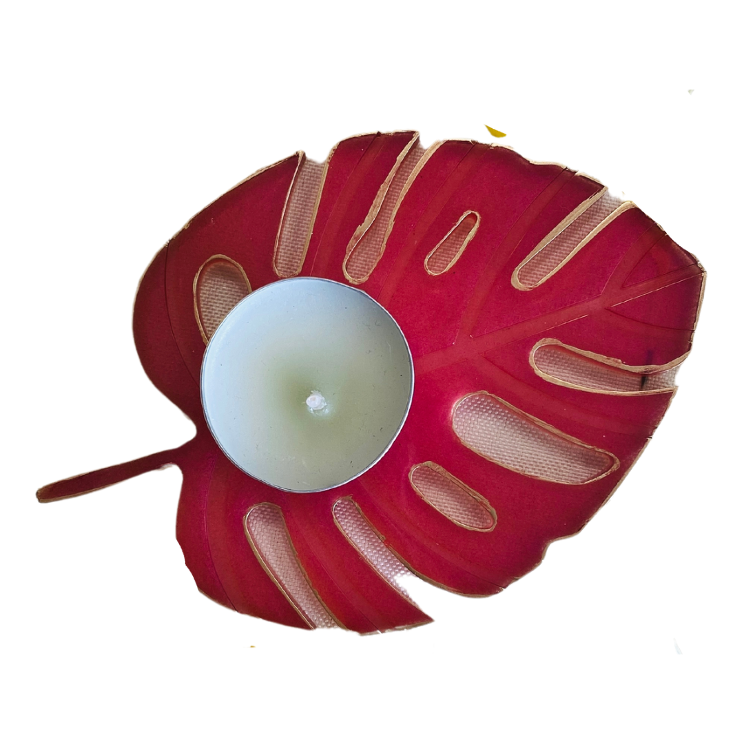 Resin candle holder- LEAF