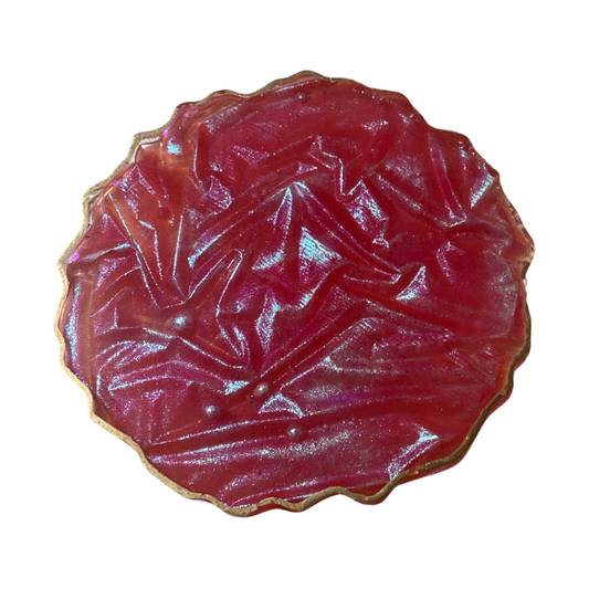 Alcohol ink Resin velvet coaster /candle holder