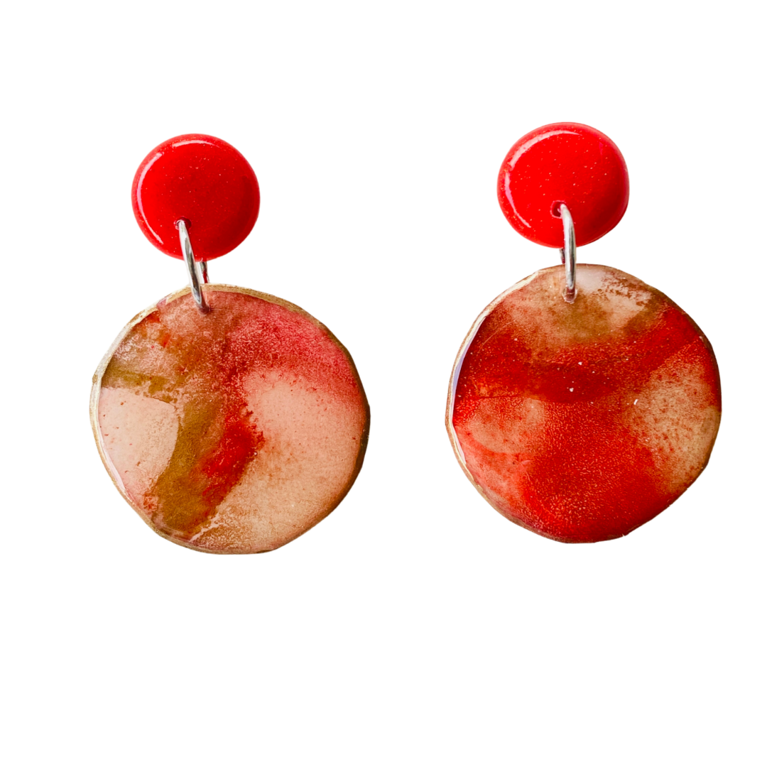 Resin Alcohol Ink Earrings - RADIENCE