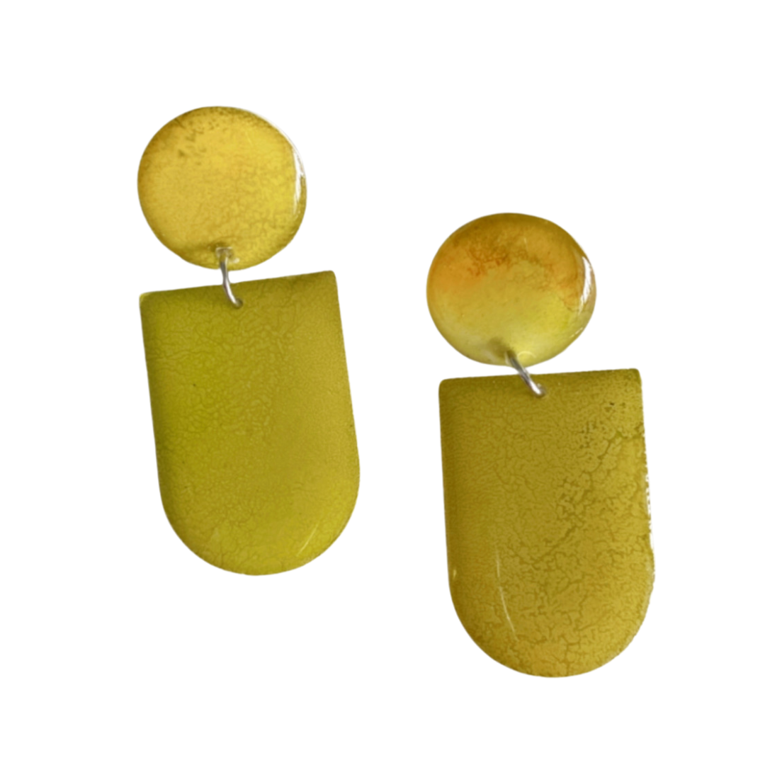 Resin Alcohol Ink Earrings - TREASURE