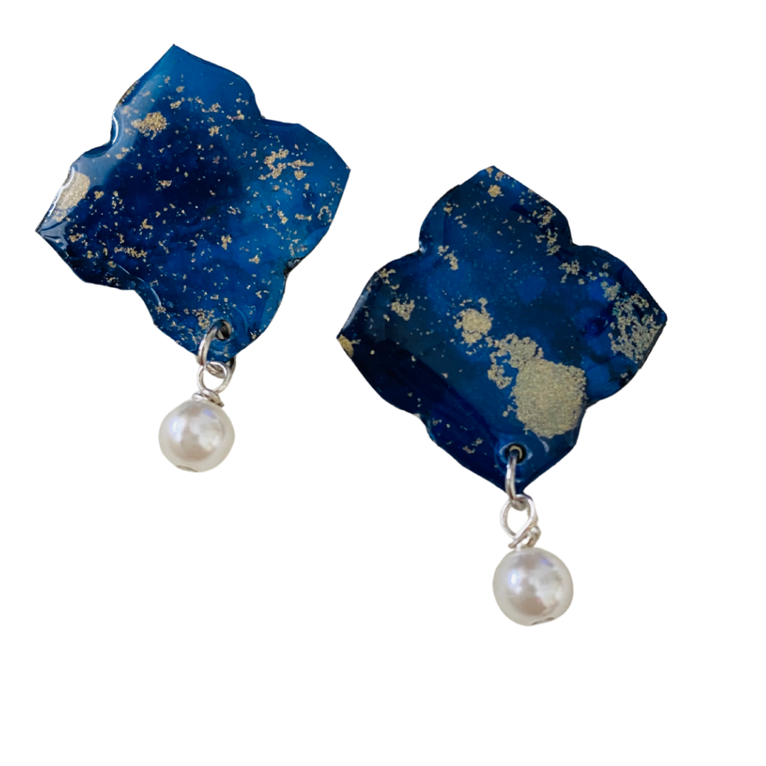 Resin alcohol ink jewellery- Inferno