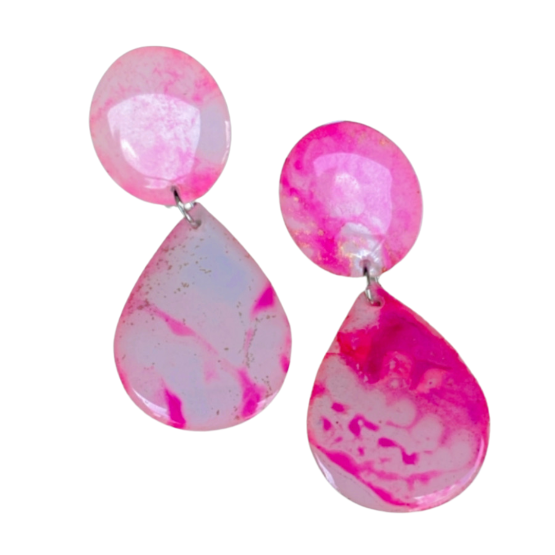 Resin Alcohol Ink Earrings - STUNNER