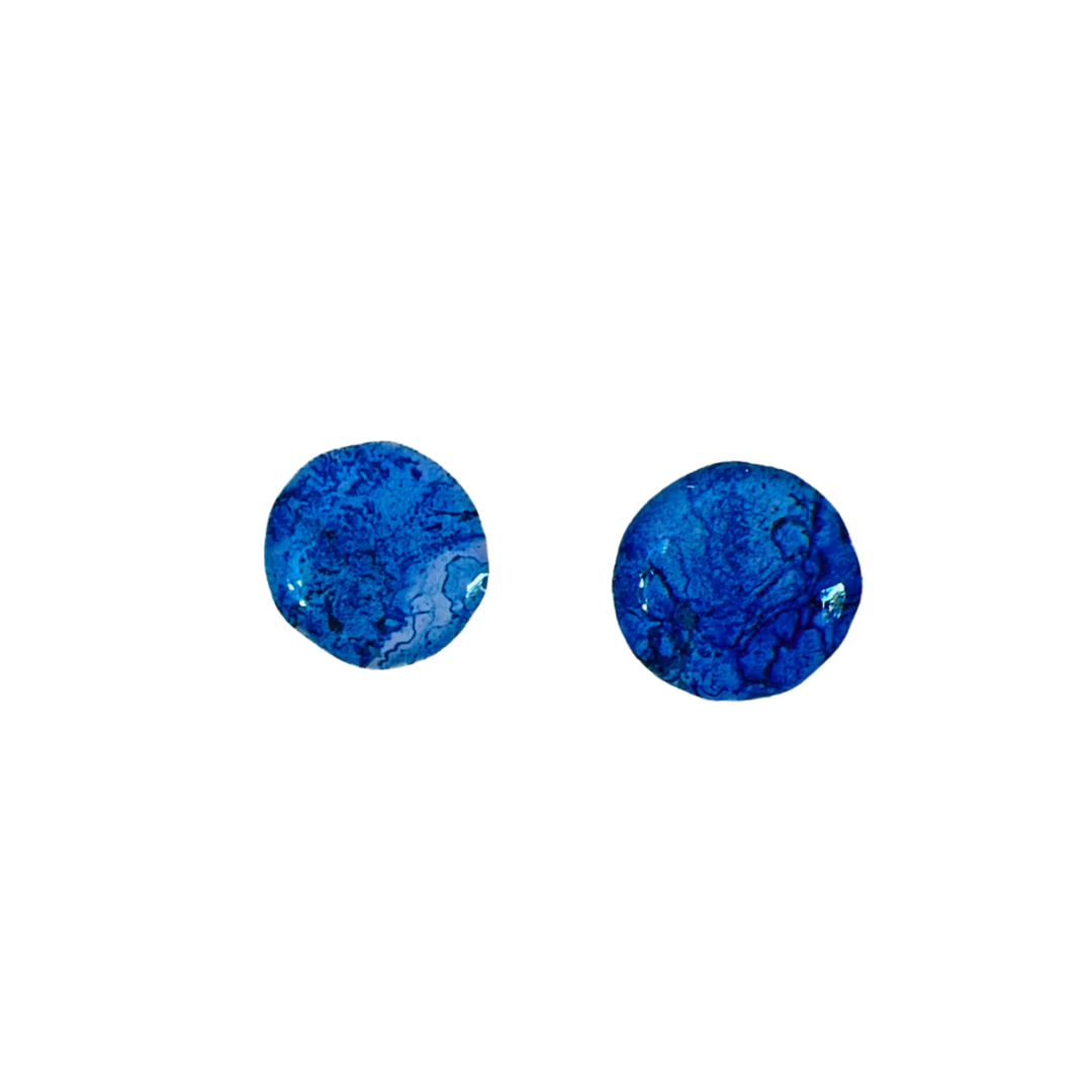 Resin Alcohol Ink Earrings-INKED BUTTONS