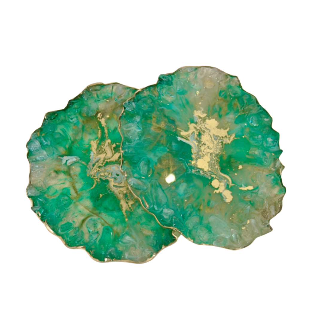 Resin candle holder- QUARTZ(pair)