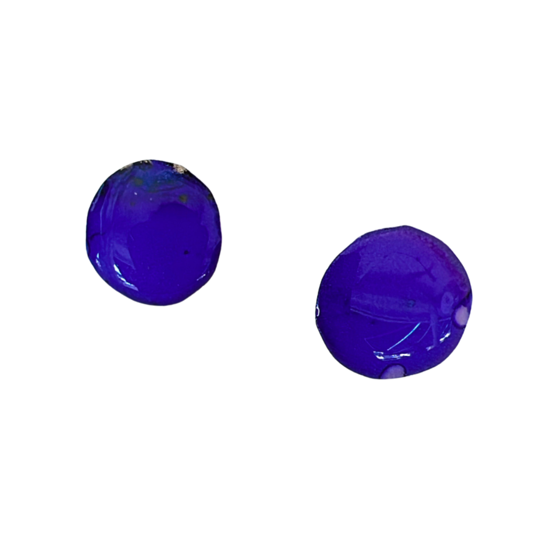 Resin Alcohol Ink Earrings-INKED BUTTONS