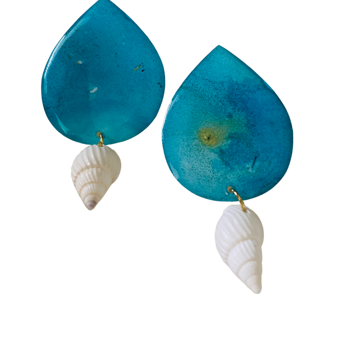 Resin alcohol ink jewellery- droplet