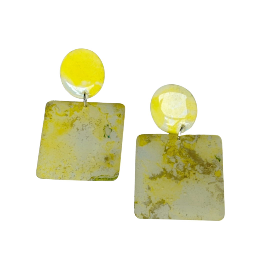 Resin Alcohol Ink Earrings - ELEGANCE