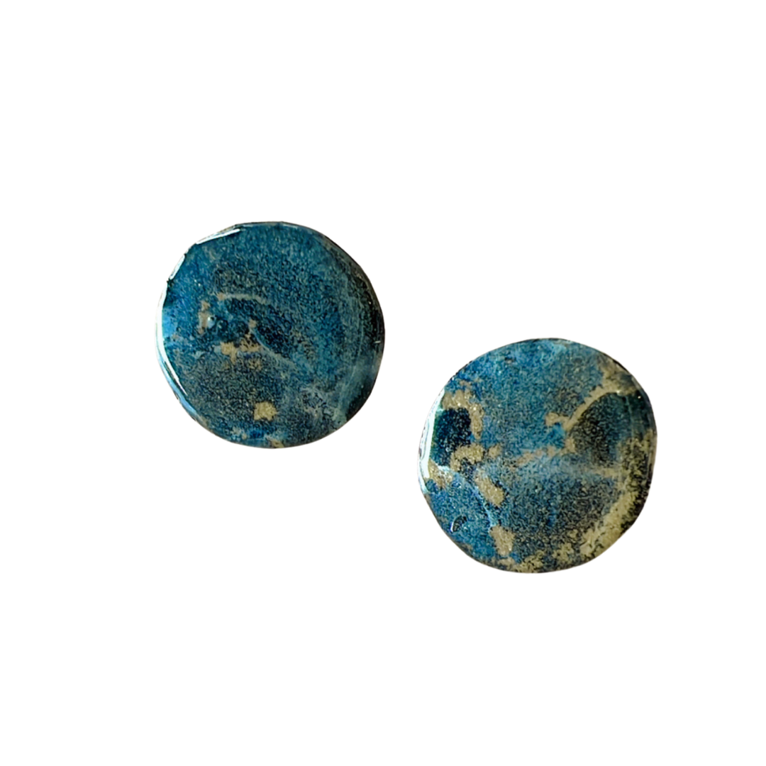 Resin Alcohol Ink Earrings-INKED BUTTONS