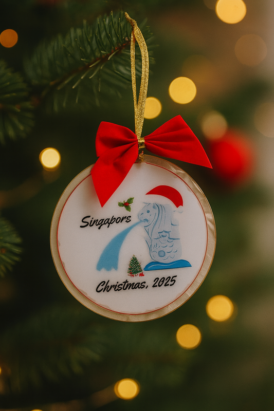 Resin Singapore bauble 2025 - Merlion