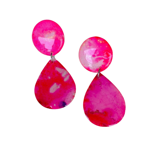 Resin Alcohol Ink Earrings  - STUNNER