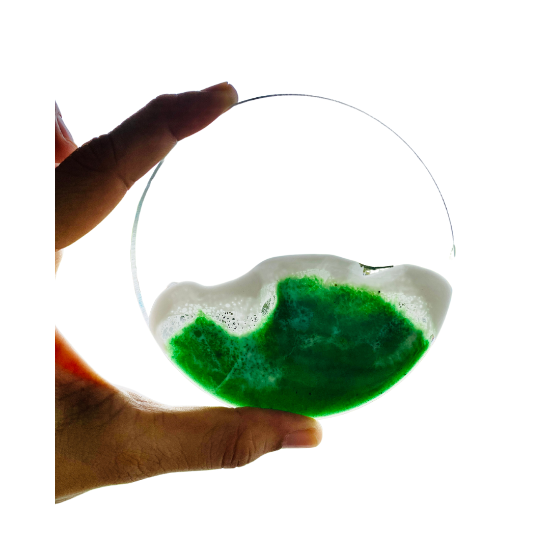 Resin coaster - waves