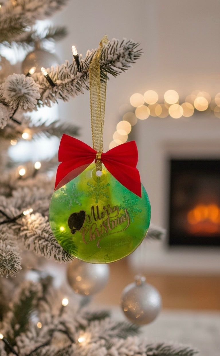 Resin alcohol ink baubles