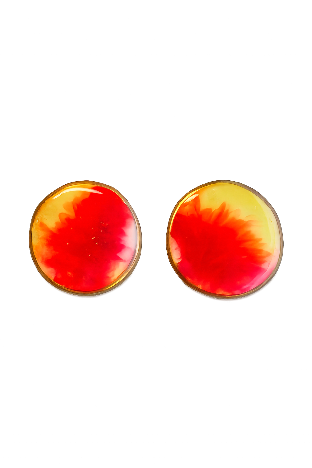 Resin Alcohol Ink Earrings-INKED BUTTONS