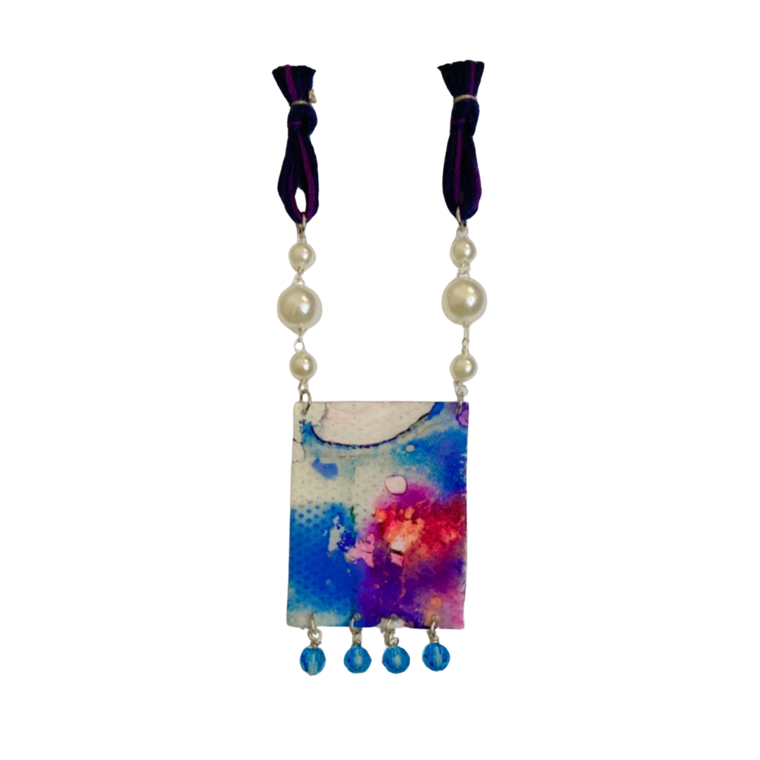 Resin Alcohol Ink necklaces  - REINA