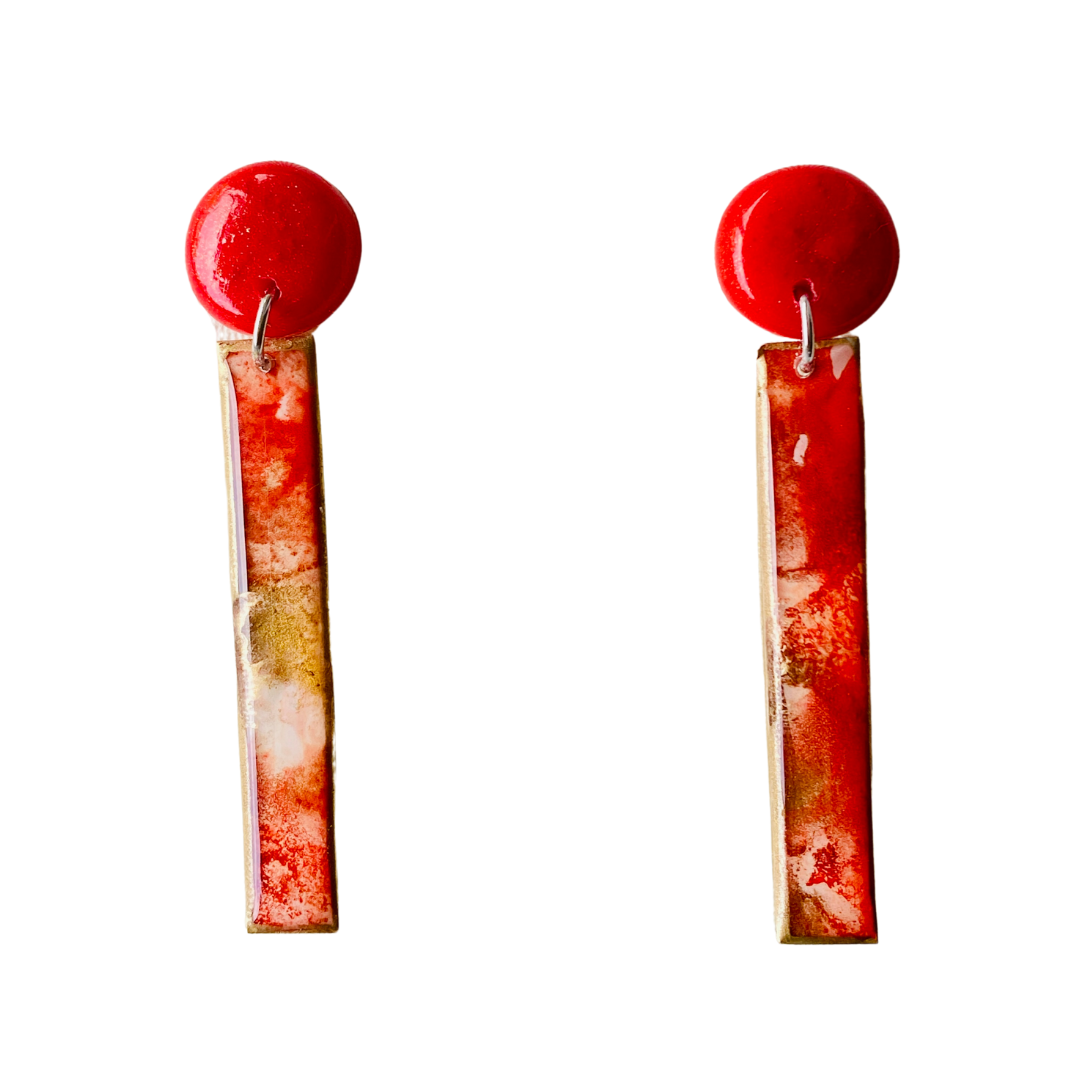 Resin Alcohol Ink Earrings  - INTOXICATING