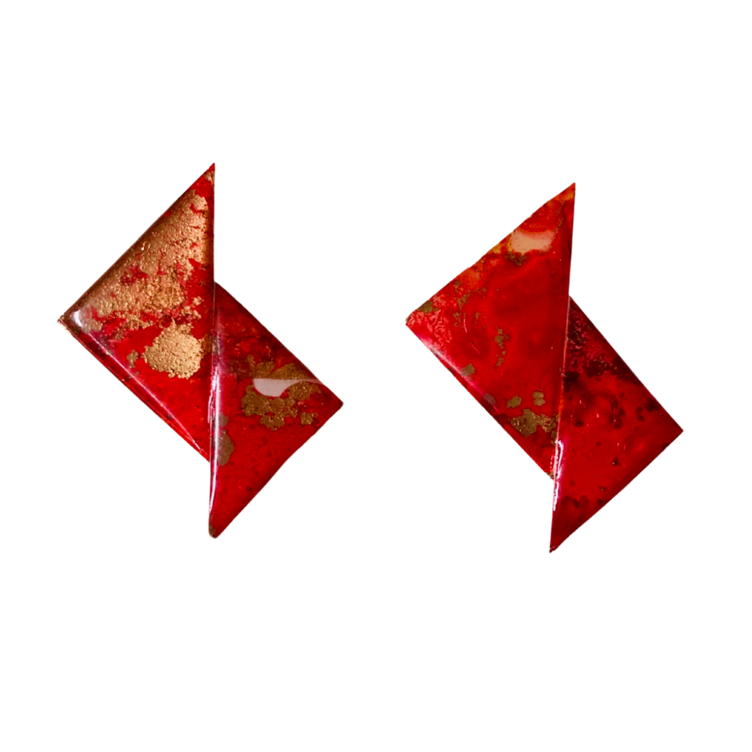 Resin alcohol ink jewellery-ember