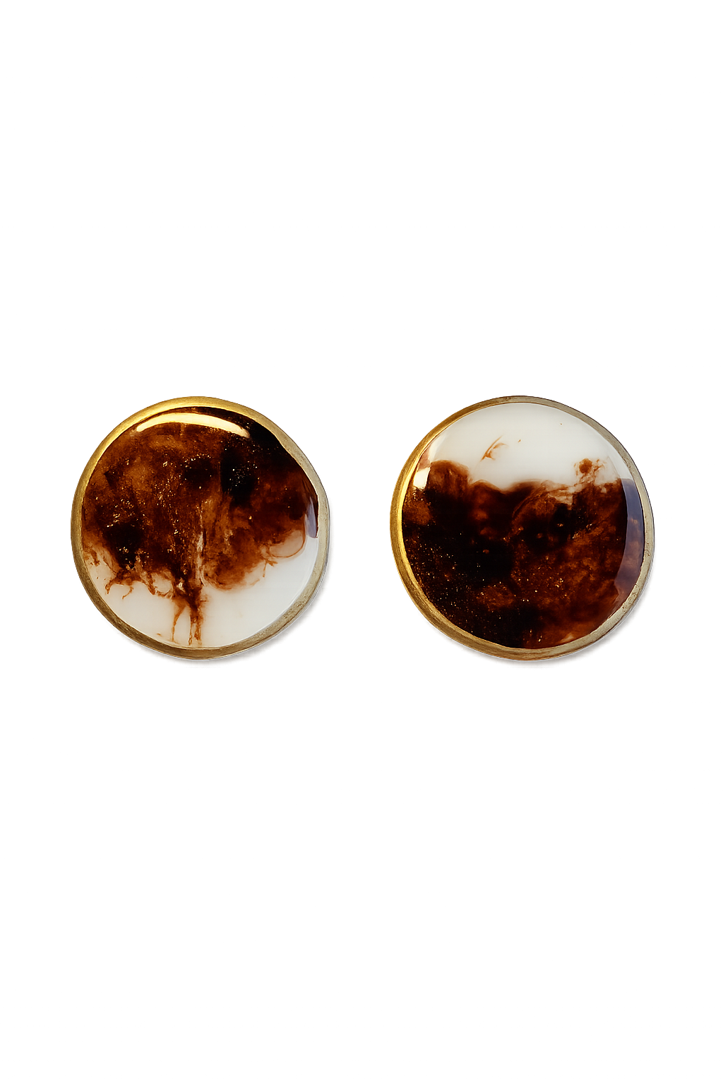 Resin Alcohol Ink Earrings-INKED BUTTONS