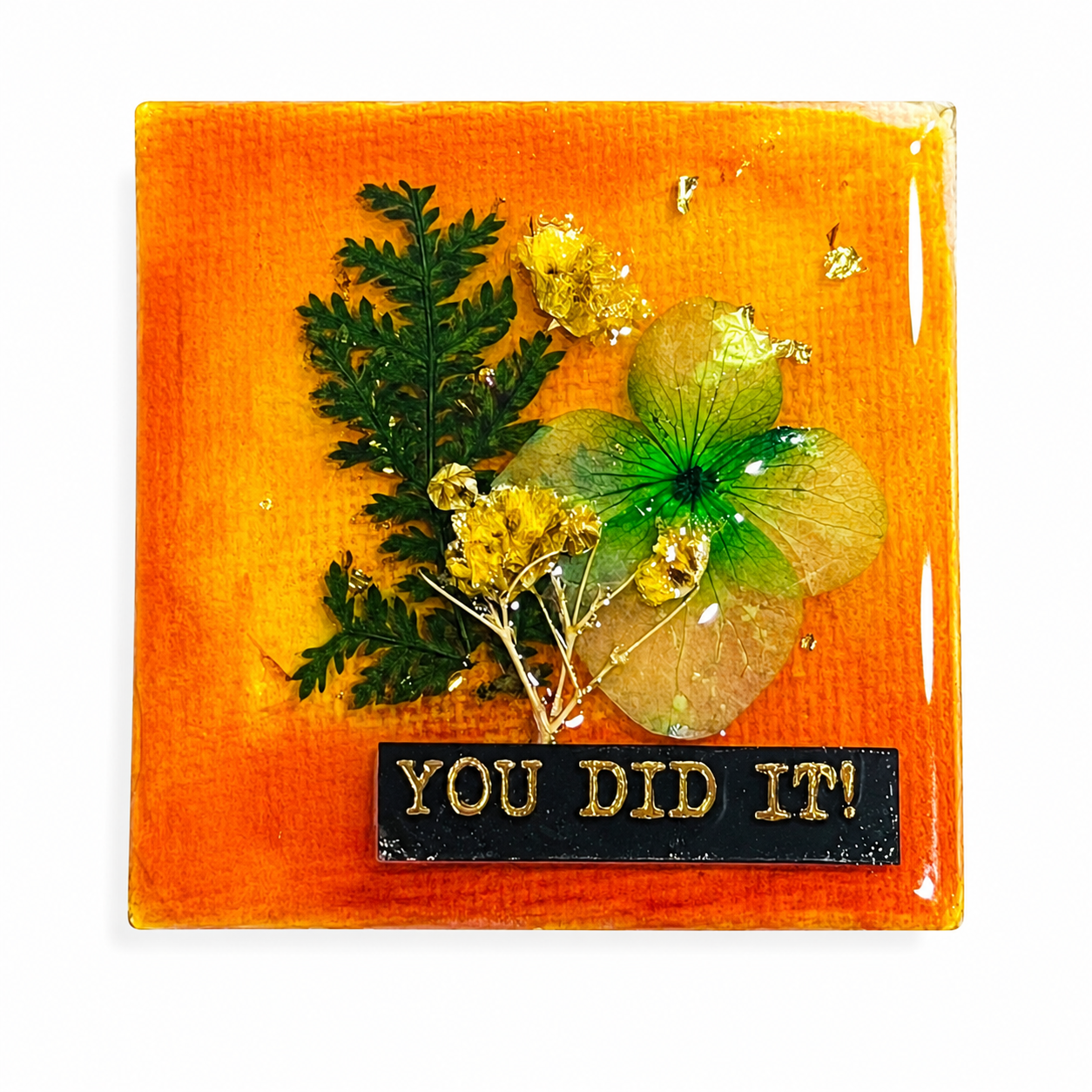 Alcohol ink canvas fridge magnets