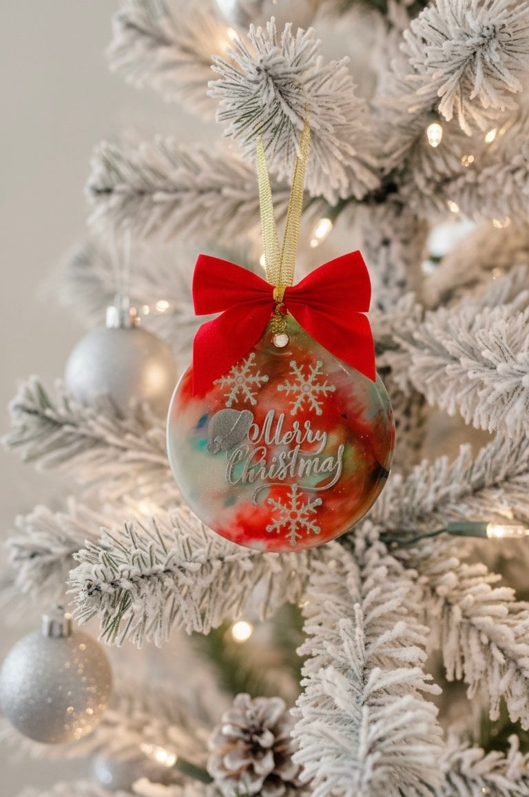 Resin alcohol ink baubles